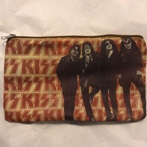 New KISS Zippered pouch 9” x 5”